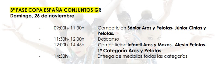 Programa General Nacional Base de Conjuntos y 3ª Fase Copa de España de Conjuntos (23-26 de noviembre, Pamplona)
